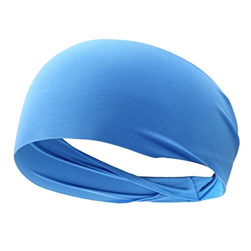 NVNVNMM Stirnbänder Running Headband Quick Drying Outdoor Sports Elastic Headdress Simple Fitness Sweatband Sportswear(Blue) von NVNVNMM