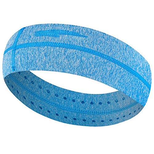 NVNVNMM Stirnbänder Sport Headband Sweatband Cycling Running Fitness Elastic Head Band Gym Sports Breathable Yoga Headbands(Blue) von NVNVNMM