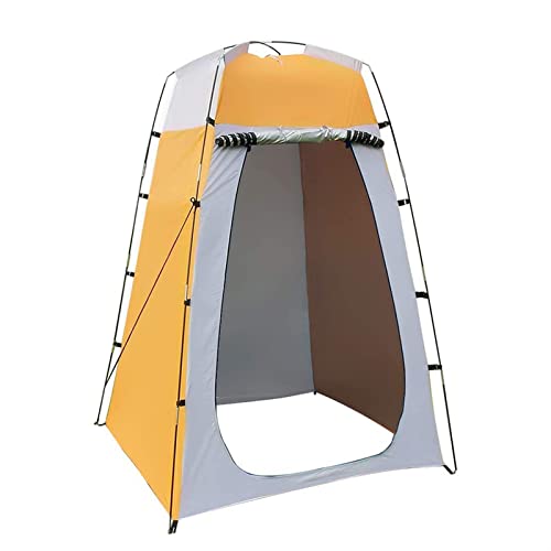 NVNVNMM Zelte Outdoor Shower Bath Tent Camping Privacy Toilet Tent Portable Changing Room Fits One Person Sun Protection Quickly Build(Yellow) von NVNVNMM