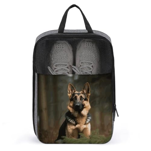 Schuhbeutel für Reisen, Deutscher Schäferhund, Schuhbeutel mit Reißverschluss, atmungsaktiv, Golf-Schuhtasche für Männer und Frauen, Outdoor-Schuhaufbewahrung, Organizer für Sport, Geschäftsreisen, von NWGHM