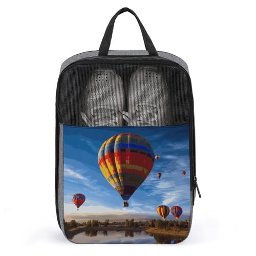 Schuhbeutel für Reisen, Heißluftballon-Schuhbeutel mit Reißverschluss, atmungsaktiv, Golf-Schuhtasche für Männer und Frauen, Outdoor-Schuhaufbewahrung, Organizer für Sport, Geschäftsreisen, von NWGHM