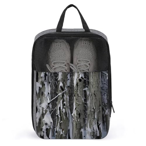 Schuhbeutel für Reisen, kalter Baum, Camouflage-Schuhbeutel mit Reißverschluss, atmungsaktiv, Golf-Schuhtasche für Männer und Frauen, Outdoor-Schuhaufbewahrung, Organizer für Sport, Geschäftsreisen, von NWGHM