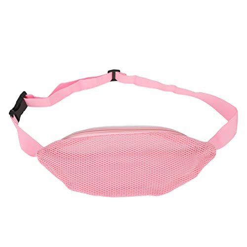 Leichte Strand-Gürteltasche aus Mesh, tragbar, atmungsaktiv, für Reisen, Outdoor-Sport (Rosa) von NYSUZHOUJI