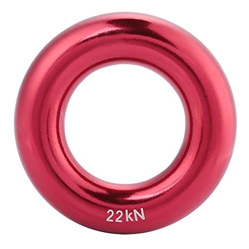 NYSUZHOUJI Abseilring aus Aluminium, runder Kletterring für Abenteuerbegeisterte (Rot) von NYSUZHOUJI