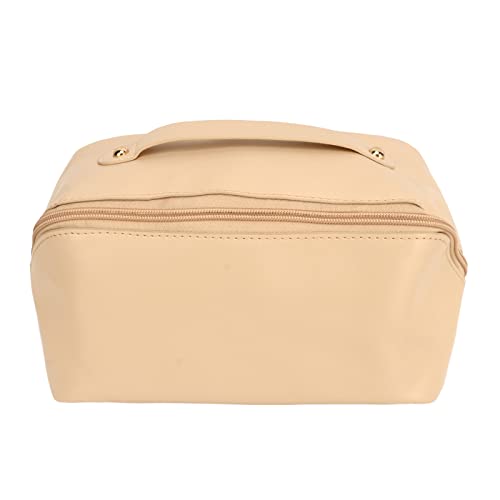 Outdoor-Kosmetik-Aufbewahrungstasche mit großer Kapazität, Kissenform, Reise-Kulturbeutel, Make-up-Tasche (Beige) von NYSUZHOUJI