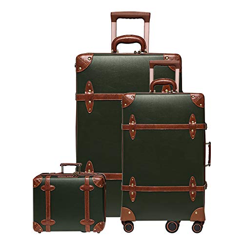 NZBZ Uretravel Vintage Gepäck Set Carry On Cute Koffer mit rollenden Spinner Rädern TSA-Schloss Gepäck 3 Stück von NZBZ
