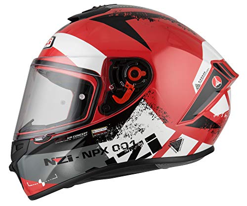 Casco Integral TRENDY Canadian RED&White von NZI