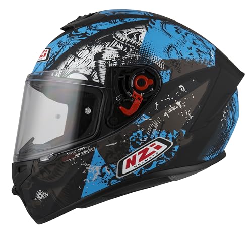 Casco Integral TRENDY Jungle Black&Sky Blue von NZI