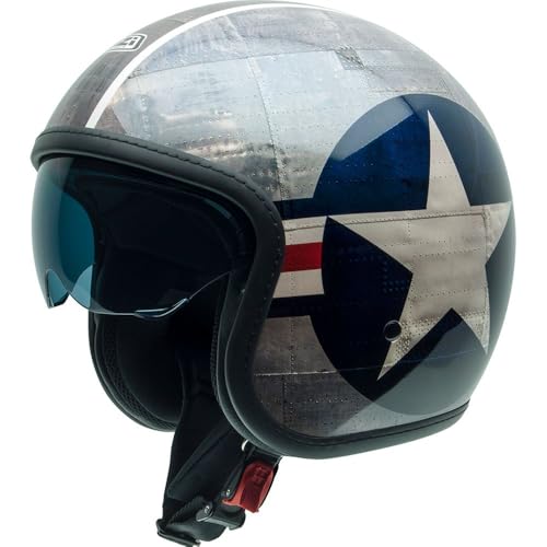 NZI Casco de Moto Abierto Jet Modelo Rolling 4 Sun Jethelm, grau, XS NZI Casco de Moto Abierto Jet Modelo Rolling 4 Sun Jethelm, grau, XS von NZI