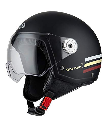 NZI Unisex-Adult Vintage 3 Helmet, TRIBAND Black&Burgundy, M NZI Unisex-Adult Vintage 3 Helmet, TRIBAND Black&Burgundy, M von NZI