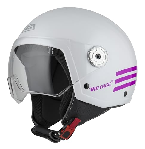 NZI Unisex-Adult Vintage 3 Helmet, TRIBAND Pearl White&PINK, M NZI Unisex-Adult Vintage 3 Helmet, TRIBAND Pearl White&PINK, M von NZI
