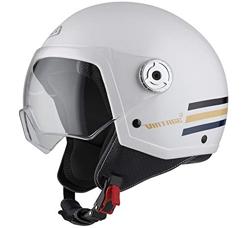 NZI Unisex-Adult Vintage 3 Helmet, TRIBAND White&Blue, XS NZI Unisex-Adult Vintage 3 Helmet, TRIBAND White&Blue, XS von NZI