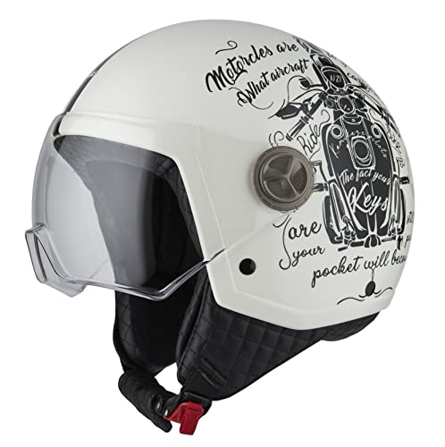 NZI Zeta 2 Offener Mini-Helm, Tank Knochen, S NZI Zeta 2 Offener Mini-Helm, Tank Knochen, S von NZI