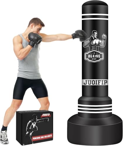 NZQXJXZ Freistehende Boxsäcke für Erwachsene - 175 cm schwerer Boxsack mit Ständer - Männer Stehboxsack Aufblasbarer Kickboxsack für Training MMA Muay Thai Fitness NZQXJXZ Freistehende Boxsäcke für Erwachsene - 175 cm schwerer Boxsack mit Ständer - Männer Stehboxsack Aufblasbarer Kickboxsack für Training MMA Muay Thai Fitness von NZQXJXZ