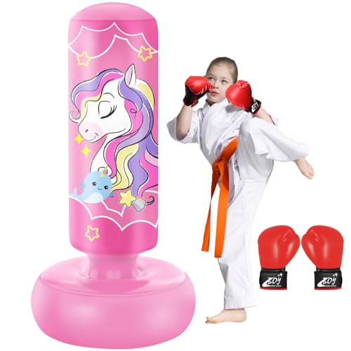 NZQXJXZ 168cm Aufblasbarer Kinder Boxsack mit Boxhandschuhen, Freistehender Boxsack, Stand Kinder Boxsack Spielzeug, Großes Geschenk für Kinder, Mädchen, Boxset zum Üben von Karate, Taekwondo, MMA NZQXJXZ 168cm Aufblasbarer Kinder Boxsack mit Boxhandschuhen, Freistehender Boxsack, Stand Kinder Boxsack Spielzeug, Großes Geschenk für Kinder, Mädchen, Boxset zum Üben von Karate, Taekwondo, MMA von NZQXJXZ