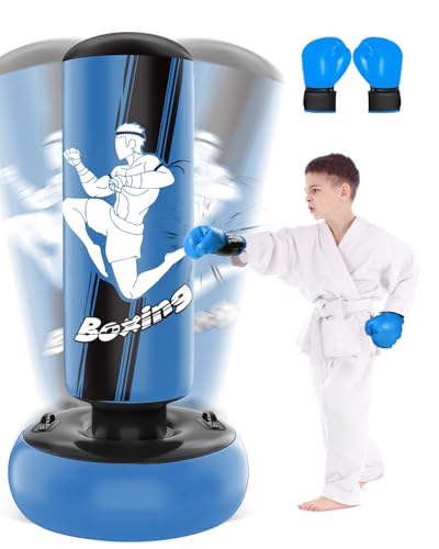 NZQXWJXZ 165cm Aufblasbarer Boxsack Kinder mit Boxhandschuhen zum Üben von MMA Karate Taekwondo und zum Abbau von aufgestauter Energie NZQXWJXZ 165cm Aufblasbarer Boxsack Kinder mit Boxhandschuhen zum Üben von MMA Karate Taekwondo und zum Abbau von aufgestauter Energie von NZQXJXZ