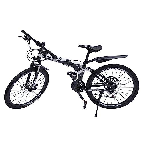 NadineDutol 26 Zoll 21 Gang Mountainbike Rennrad Erwachsenen Fahrrad Klapprad modernen Wettbewerb Klapprad Scheibenbremsen geeignet für Outdoor-Touren Camping von NadineDutol