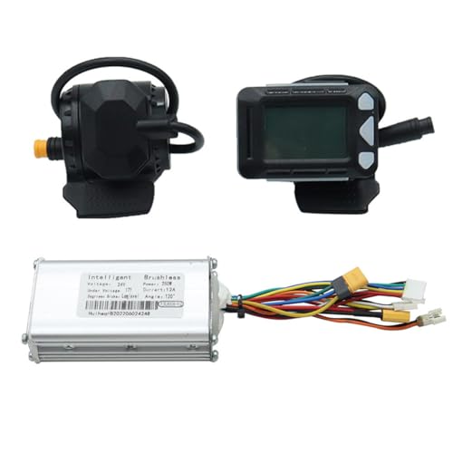 Naemriee 24V 250W Elektroroller-Controller + LCD-Display + Bremssatz, Carbonfaser-E-Fahrradbremsmesser-Set, Fahrradausrüstung, Langlebig, Einfache Installation von Naemriee