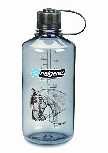 Nalgene Trinkflasche 'Everyday' – 1L (grau Pferdemotiv, 1 Liter) von Nalgene