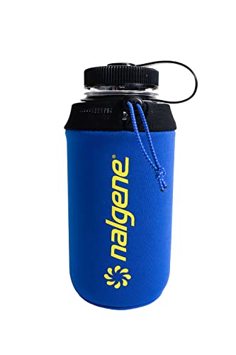 Nalgene Flaschenhülle – Neopren-Wasserflaschenhülle – verhindert Kondensation, isoliert Getränke Flaschenhalter – entworfen für 907 ml Flaschen – Blau, blau, 32 OZ, Basic von Nalgene