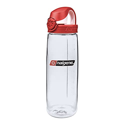 Nalgene Trink und Kunststoffflasche Everyday OTF, 0.65 Liter, Transparent/Red, 5565-1024 von Nalgene