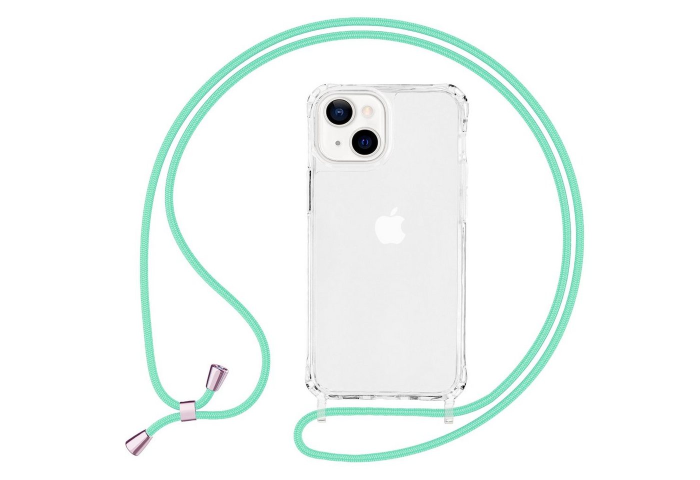 Nalia Handykette Apple iPhone 13 Mini, Klare Hybrid Hülle mit Kette / Schutzhülle zum Umhängen / Handyband Nalia Handykette Apple iPhone 13 Mini, Klare Hybrid Hülle mit Kette / Schutzhülle zum Umhängen / Handyband von Nalia