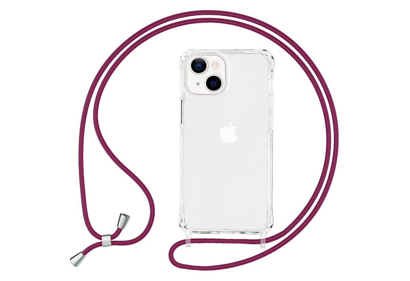 Nalia Handykette Apple iPhone 13 Mini, Klare Hybrid Hülle mit Kette / Schutzhülle zum Umhängen / Handyband Nalia Handykette Apple iPhone 13 Mini, Klare Hybrid Hülle mit Kette / Schutzhülle zum Umhängen / Handyband von Nalia