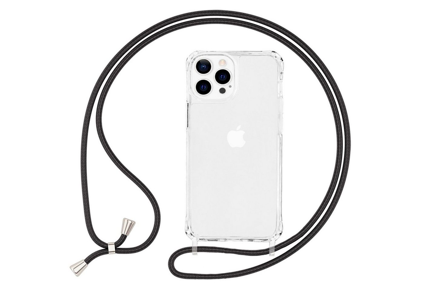 Nalia Handykette Apple iPhone 13 Pro, Klare Hybrid Hülle mit Kette / Schutzhülle zum Umhängen / Handyband Nalia Handykette Apple iPhone 13 Pro, Klare Hybrid Hülle mit Kette / Schutzhülle zum Umhängen / Handyband von Nalia