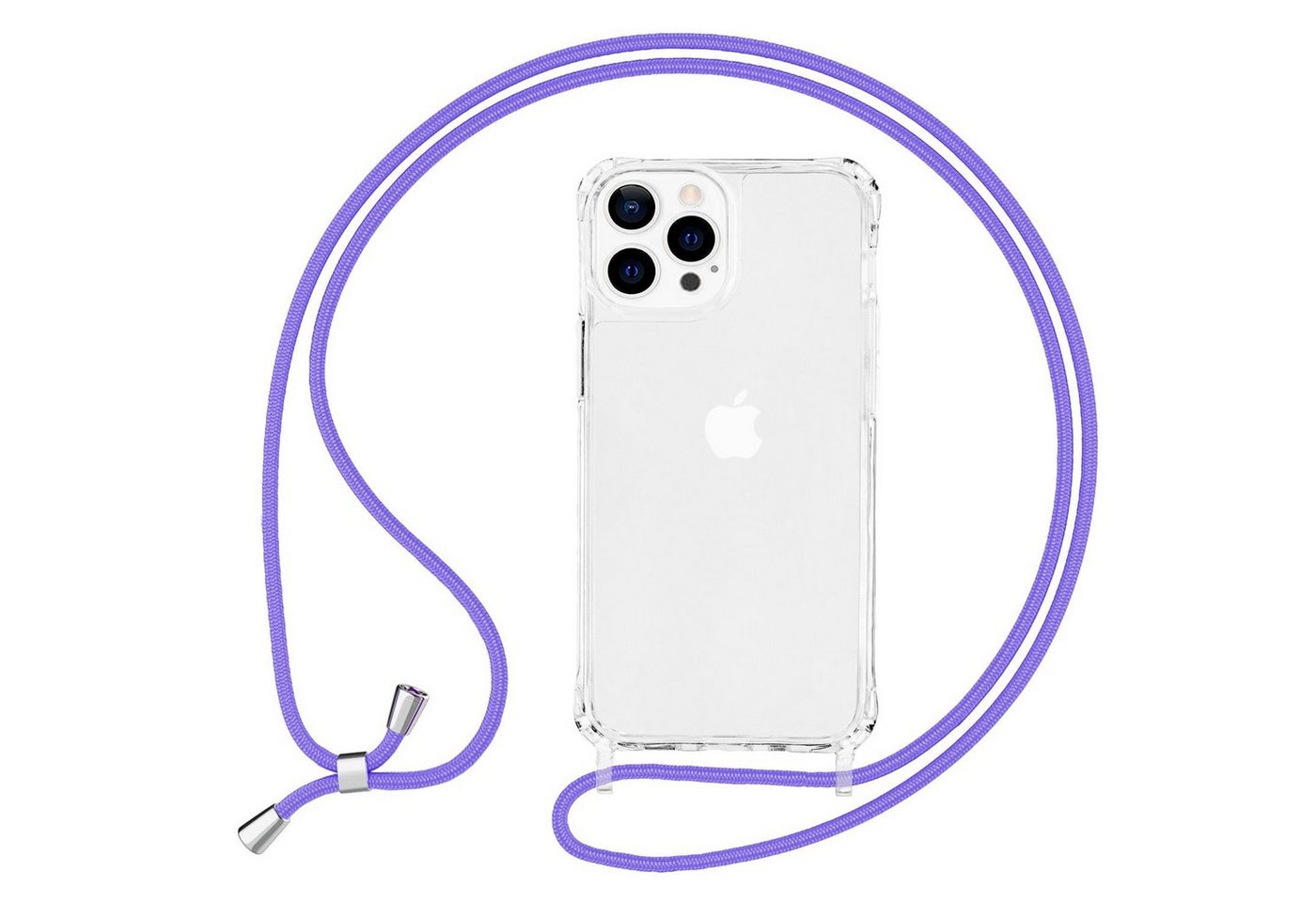 Nalia Handykette Apple iPhone 13 Pro Max, Klare Hybrid Hülle mit Kette / Schutzhülle zum Umhängen / Handyband Nalia Handykette Apple iPhone 13 Pro Max, Klare Hybrid Hülle mit Kette / Schutzhülle zum Umhängen / Handyband von Nalia
