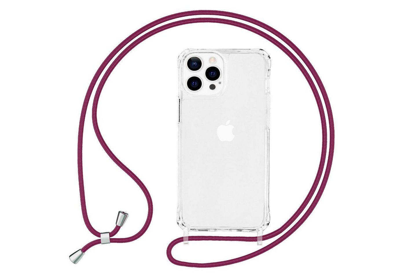 Nalia Handykette Apple iPhone 13 Pro Max, Klare Hybrid Hülle mit Kette / Schutzhülle zum Umhängen / Handyband Nalia Handykette Apple iPhone 13 Pro Max, Klare Hybrid Hülle mit Kette / Schutzhülle zum Umhängen / Handyband von Nalia