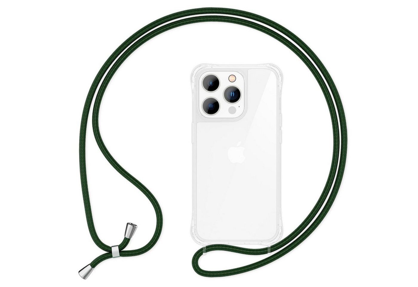 Nalia Handykette Apple iPhone 14 Pro, Klare Hybrid Hülle mit Kette / Schutzhülle zum Umhängen / Handyband Nalia Handykette Apple iPhone 14 Pro, Klare Hybrid Hülle mit Kette / Schutzhülle zum Umhängen / Handyband von Nalia