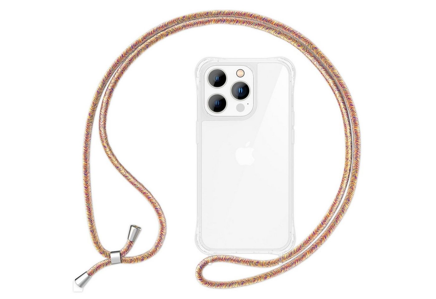 Nalia Handykette Apple iPhone 14 Pro, Klare Hybrid Hülle mit Kette / Schutzhülle zum Umhängen / Handyband Nalia Handykette Apple iPhone 14 Pro, Klare Hybrid Hülle mit Kette / Schutzhülle zum Umhängen / Handyband von Nalia