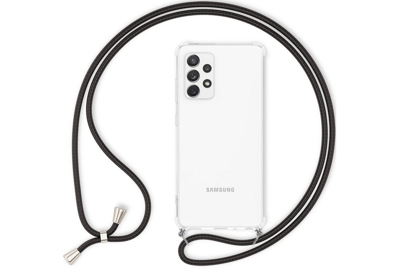Nalia Handykette Samsung Galaxy A33, Klare Hülle mit Kette zum Umhängen / Harte Rückseite / Handyband Cover Nalia Handykette Samsung Galaxy A33, Klare Hülle mit Kette zum Umhängen / Harte Rückseite / Handyband Cover von Nalia
