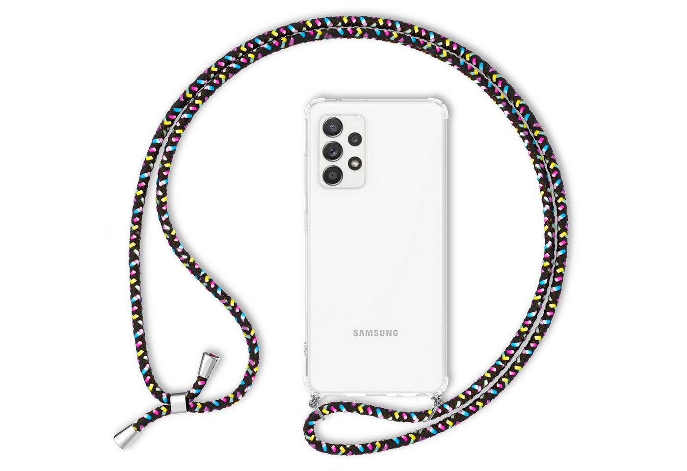 Nalia Handykette Samsung Galaxy A52 Samsung Galaxy A52 5G Samsung Galaxy A52s 5G, Klare Hybrid Hülle mit Kette / Schutzhülle zum Umhängen / Handyband Nalia Handykette Samsung Galaxy A52 Samsung Galaxy A52 5G Samsung Galaxy A52s 5G, Klare Hybrid Hülle mit Kette / Schutzhülle zum Umhängen / Handyband von Nalia