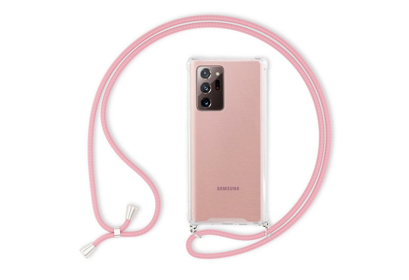 Nalia Handykette Samsung Galaxy Note 20 Ultra, Klare Hybrid Hülle mit Kette / Schutzhülle zum Umhängen / Handyband Nalia Handykette Samsung Galaxy Note 20 Ultra, Klare Hybrid Hülle mit Kette / Schutzhülle zum Umhängen / Handyband von Nalia