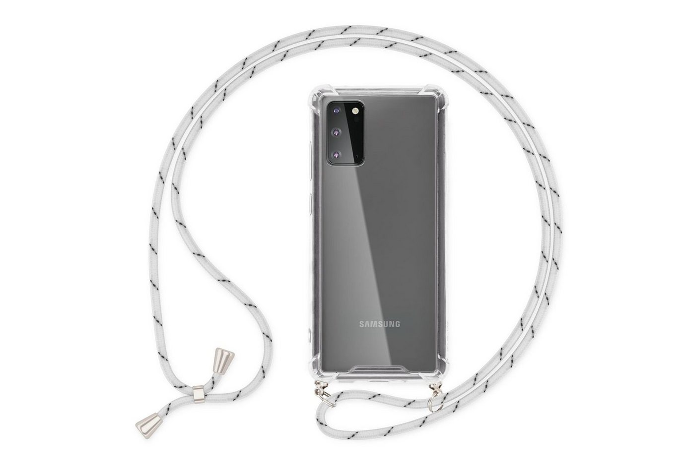 Nalia Handykette Samsung Galaxy S20, Klare Hybrid Hülle mit Kette / Schutzhülle zum Umhängen / Handyband Nalia Handykette Samsung Galaxy S20, Klare Hybrid Hülle mit Kette / Schutzhülle zum Umhängen / Handyband von Nalia