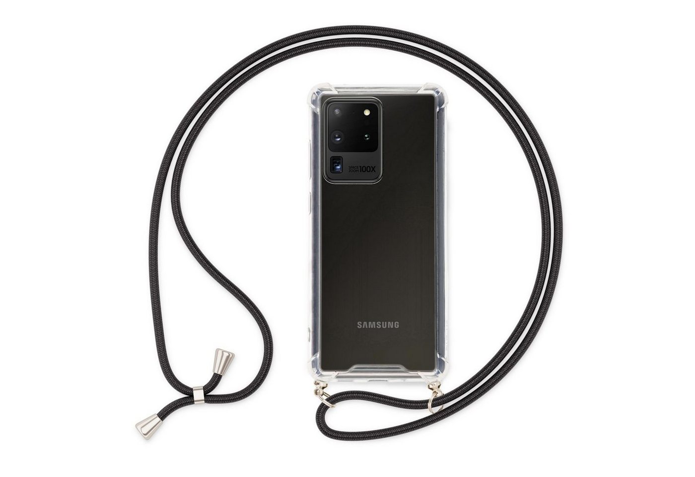 Nalia Handykette Samsung Galaxy S20 Ultra, Klare Hybrid Hülle mit Kette / Schutzhülle zum Umhängen / Handyband Nalia Handykette Samsung Galaxy S20 Ultra, Klare Hybrid Hülle mit Kette / Schutzhülle zum Umhängen / Handyband von Nalia