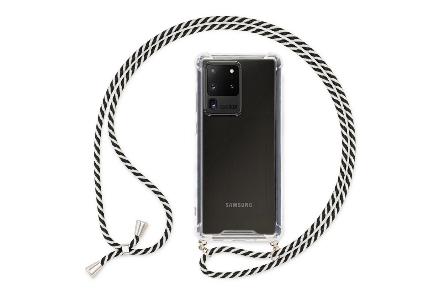 Nalia Handykette Samsung Galaxy S20 Ultra, Klare Hybrid Hülle mit Kette / Schutzhülle zum Umhängen / Handyband Nalia Handykette Samsung Galaxy S20 Ultra, Klare Hybrid Hülle mit Kette / Schutzhülle zum Umhängen / Handyband von Nalia