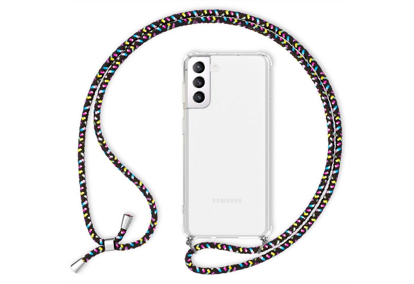 Nalia Handykette Samsung Galaxy S21, Klare Hybrid Hülle mit Kette / Schutzhülle zum Umhängen / Handyband Nalia Handykette Samsung Galaxy S21, Klare Hybrid Hülle mit Kette / Schutzhülle zum Umhängen / Handyband von Nalia
