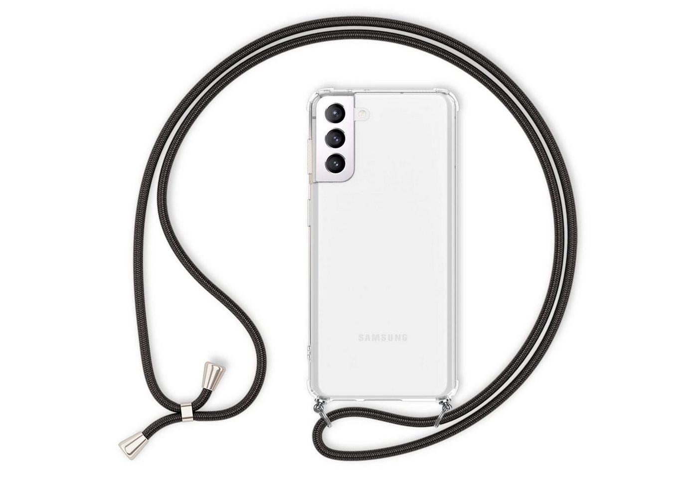 Nalia Handykette Samsung Galaxy S22+, Klare Hülle mit Kette zum Umhängen / Harte Rückseite / Handyband Cover Nalia Handykette Samsung Galaxy S22+, Klare Hülle mit Kette zum Umhängen / Harte Rückseite / Handyband Cover von Nalia