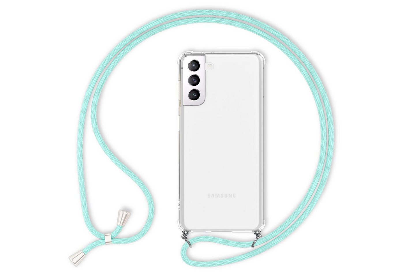 Nalia Handykette Samsung Galaxy S22, Klare Hülle mit Kette zum Umhängen / Harte Rückseite / Handyband Cover Nalia Handykette Samsung Galaxy S22, Klare Hülle mit Kette zum Umhängen / Harte Rückseite / Handyband Cover von Nalia