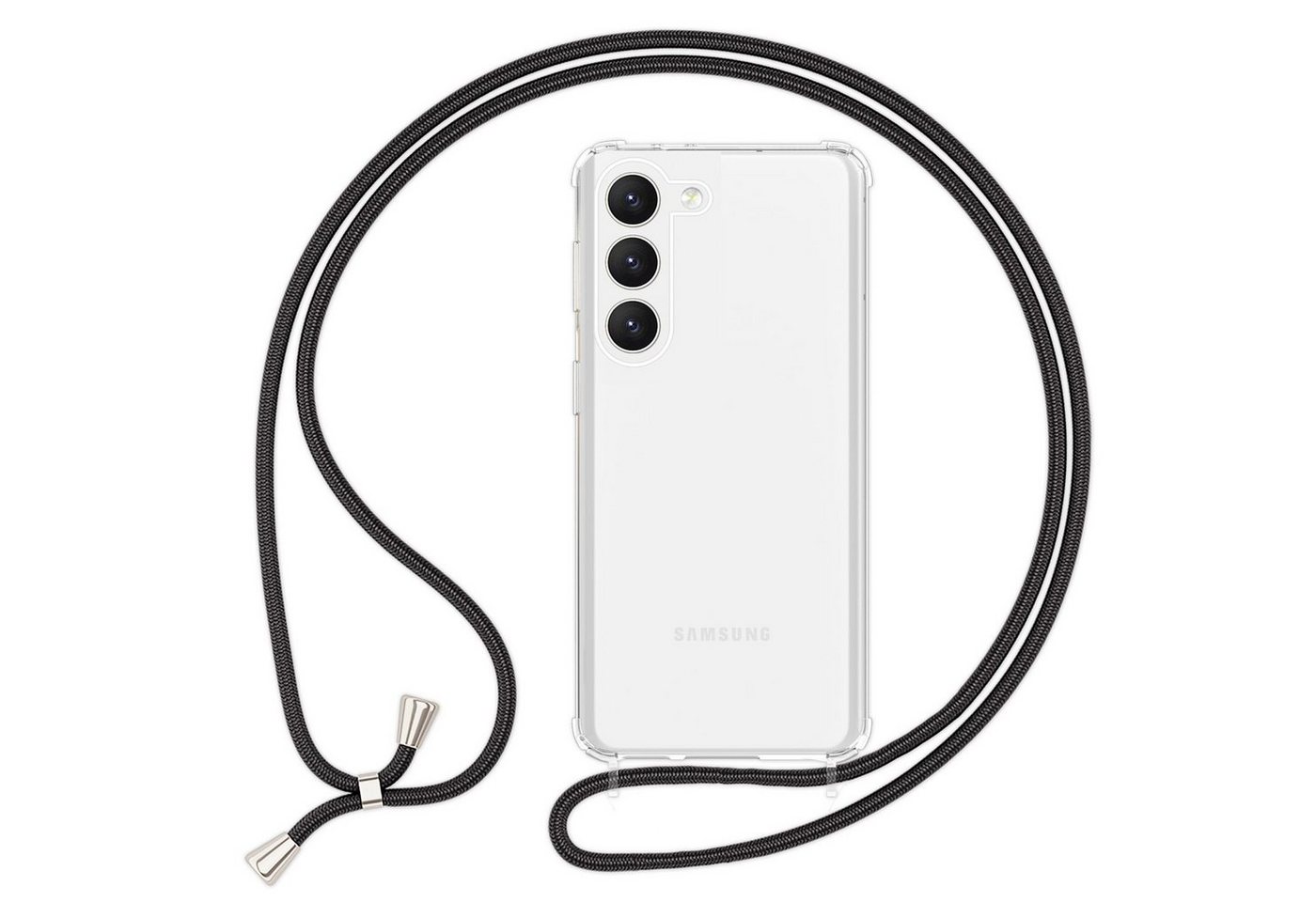 Nalia Handykette Samsung Galaxy S23 Plus, Klare Hybrid Hülle mit Kette / Schutzhülle zum Umhängen / Handyband Nalia Handykette Samsung Galaxy S23 Plus, Klare Hybrid Hülle mit Kette / Schutzhülle zum Umhängen / Handyband von Nalia