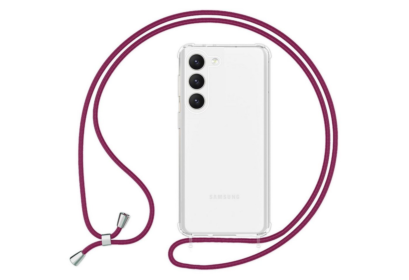 Nalia Handykette Samsung Galaxy S23 Plus, Klare Hybrid Hülle mit Kette / Schutzhülle zum Umhängen / Handyband Nalia Handykette Samsung Galaxy S23 Plus, Klare Hybrid Hülle mit Kette / Schutzhülle zum Umhängen / Handyband von Nalia