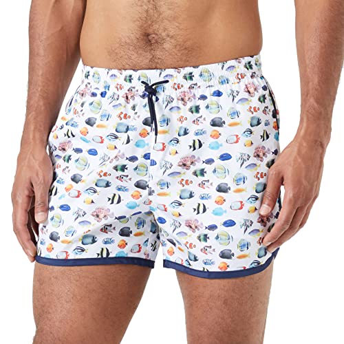 NALINI 03043010100C001.10 Art.N12 10 Herren Swimming Boxers Weiß L von Nalini