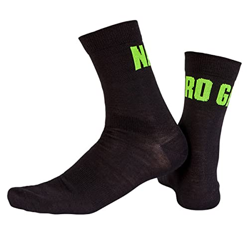 NALINI 02240501100C000.27 BLU Socks Unisex BLACK MAGIC/FLUO GELB XXL von Nalini