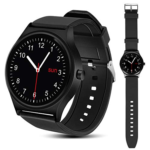 NanoRS RS100 Smartwatch Fitnesstracker Herzfrequenz Bluetooth Pulsuhr Armbanduhr Schrittzähler Blutdruck Touchscreen Schwarz von NanoRS