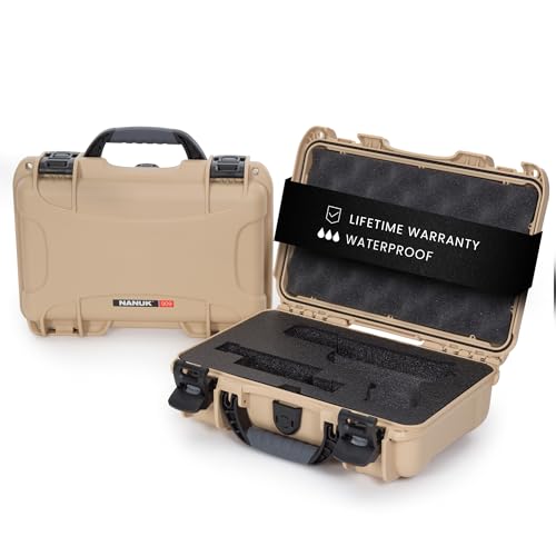 Nanuk 909-GLOCK0 Pistolenkoffer, wasserdicht, Militärgenehmigt, mit benutzerdefiniertem Einsatz, Hellbraun Nanuk 909-GLOCK0 Pistolenkoffer, wasserdicht, Militärgenehmigt, mit benutzerdefiniertem Einsatz, Hellbraun von Nanuk