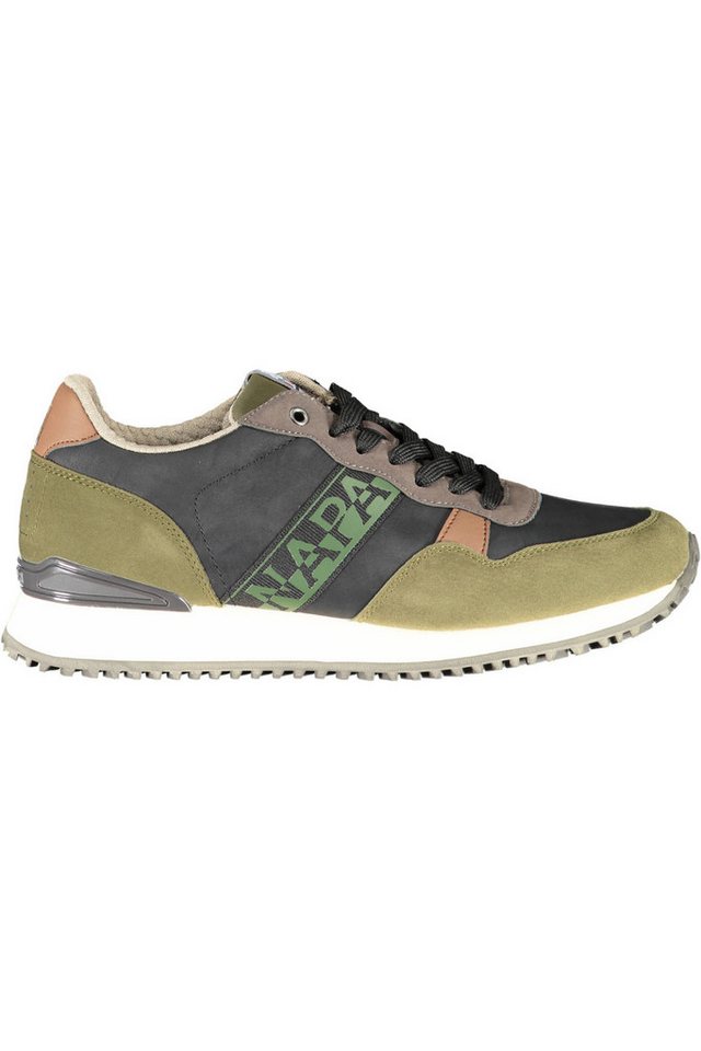 Napapijri Sneaker Herren Sportschuhe in Grün mit Kontrastdetails und Napapijri Sneaker Herren Sportschuhe in Grün mit Kontrastdetails und von Napapijri