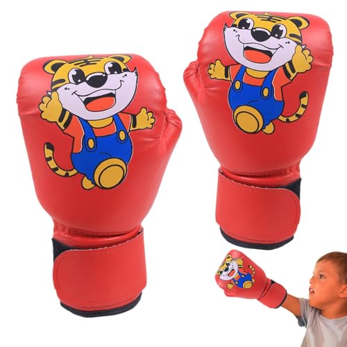 Boxhandschuhe für - Atmungsaktive PU-Leder-Trainingshandschuhe mit Cartoon-Muster | Boxhandschuhe für Training, Boxsack, Kickboxen, Muay von Naqqios