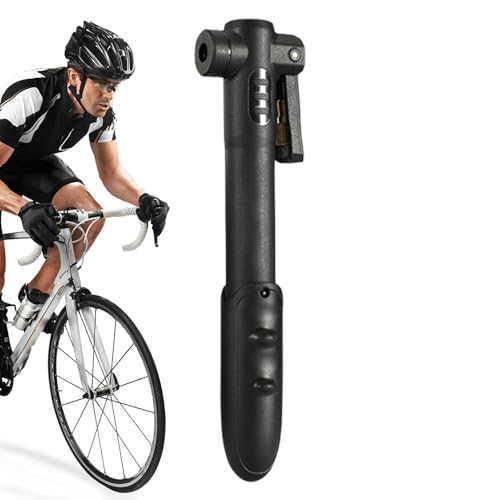 Fahrrad-Standpumpen – Fahrrad-Standpumpe mit Manometer, kompakte Fahrrad-Standpumpe | Leichte Fahrradpumpe, ergonomisch tragbar von Naqqios